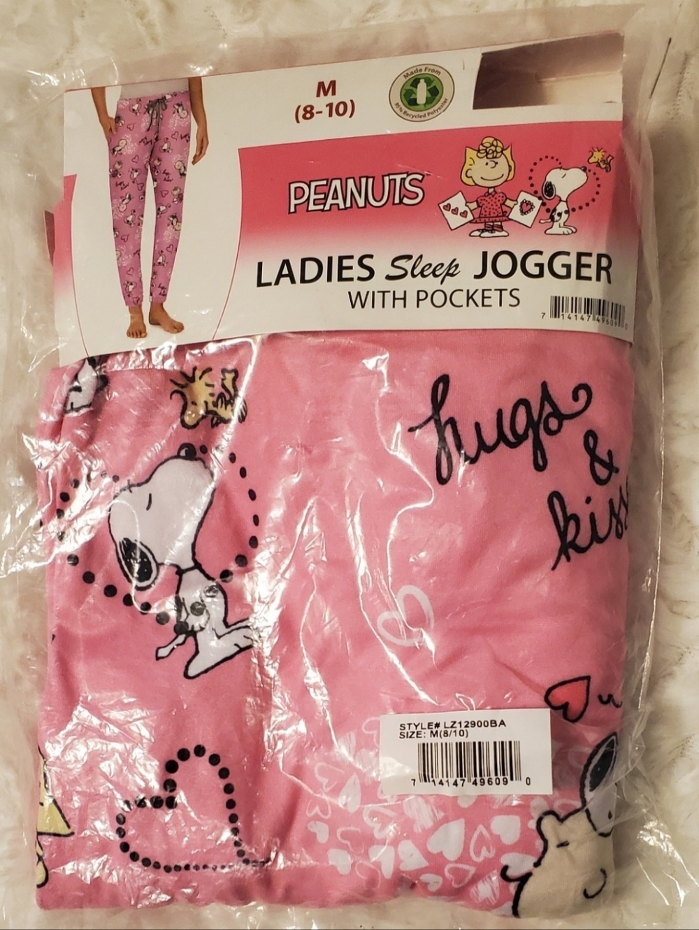 NEW Women's Medium 8-10 Peanuts Snoopy Sleep Pants Jogger